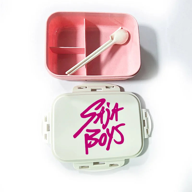 Caja de comida con estampado de la película de dibujos animados K-pop Demon Hunters para niños, lonchera para el regreso a clases, cubo de picnic Huntrix Saja Boys Derpy Tiger