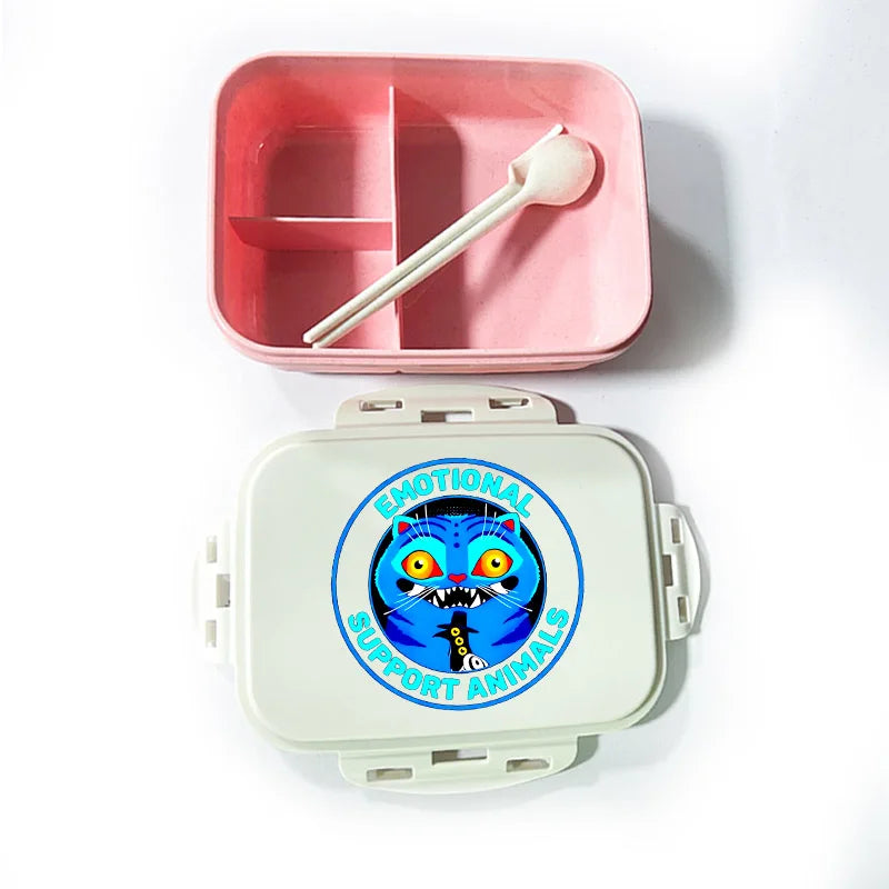 Caja de comida con estampado de la película de dibujos animados K-pop Demon Hunters para niños, lonchera para el regreso a clases, cubo de picnic Huntrix Saja Boys Derpy Tiger